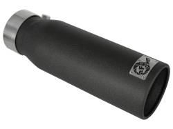 aFe 49-92043-B Stainless Steel Exhaust 3" Inlet x 4" Outlet 12" L Bolt-On Blk