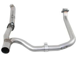 aFe 48-46210 2-2.5" SS Twisted Loop-Delete Exhaust Y-Pipe for 12-18 Jeep 3.6L
