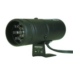 AutoMeter - AutoMeter 5332 Pedestal Super-Lite 12 Amber LED Shift Light Black - Image 1
