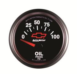 AutoMeter - PPAutoMeter 3627-00406 Oil Pressure Gauge 0-100PSI 2-1/16" for Chevy Red Bowtie - Image 3