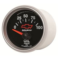 AutoMeter - PPAutoMeter 3627-00406 Oil Pressure Gauge 0-100PSI 2-1/16" for Chevy Red Bowtie - Image 2