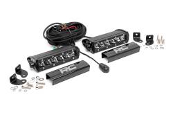 Rough Country Chrome Series 6" Single Row LED Light Bars Pair 70706