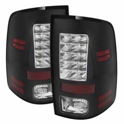Spyder Auto - Spyder Auto 5077530 Black/Clear LED Taillights for 13-18 Dodge RAM Trucks - Image 1