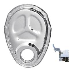 Trans-Dapt Performance - Trans-Dapt 4934 Timing Chain Cover w/Tab Chrome Chevy 4.3L V6/V8/SB - Image 1