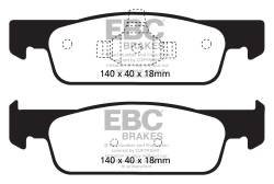 EBC Brakes - EBC Brakes DP22146 Greenstuff 2000 Series Sport Brake Pads for 16-17 Fortwo - Image 1