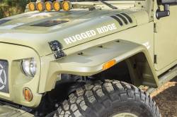 Rugged Ridge - Rugged Ridge 11640.25 Hurricane Flat Style Fender Flare Kit Black - Image 4