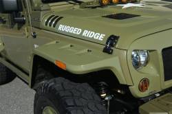 Rugged Ridge - Rugged Ridge 11640.25 Hurricane Flat Style Fender Flare Kit Black - Image 6