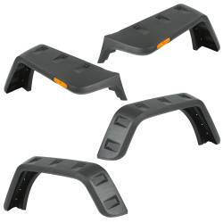 Rugged Ridge - Rugged Ridge 11640.25 Hurricane Flat Style Fender Flare Kit Black - Image 1