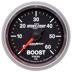 AutoMeter - AutoMeter 3605 Mechanical Sport-Comp II Boost Pressure Gauge 0-60PSI 2-1/16" - Image 1