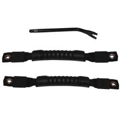 Rugged Ridge - Rugged Ridge 11826.01 Door Pull Straps Black for 97-06 Jeep Wrangler TJ - Image 1