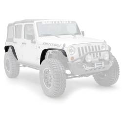 Smittybilt - Smittybilt 76837 XRC Flat Fender Flares Black for 07-18 Jeep Wrangler JK - Image 1
