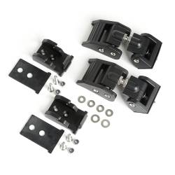 Rugged Ridge - Rugged Ridge Adjustable Aluminum Hood Catch Kit Black 11210.18 - Image 1