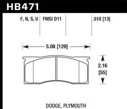 Hawk Performance - Hawk Performance HB471F.510 HPS High Performance Street Brake Pads - Image 1