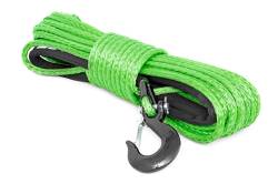 Rough Country Synthetic Winch Rope 3/8" x 85' Lime Green RS113