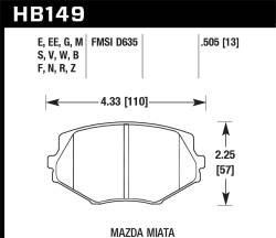 Hawk Performance - Hawk Performance HB149F.505 HPS Disc Brake Pad for 94-05 Miata - Image 1