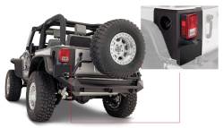Bushwacker Trail Armor Rear Corner Guards Black for Jeep JK 2DR 14009