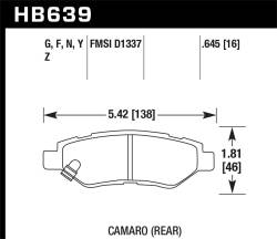 Hawk Performance - Hawk Performance HB639F.645 HPS Disc Brake Pad for 10-15 Camaro CTS SRX - Image 1
