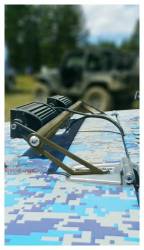 Steinjager - Steinjager Hood Mount Light Bracket w/LEDs-Locas Green for Jeep JK J0041422 - Image 1