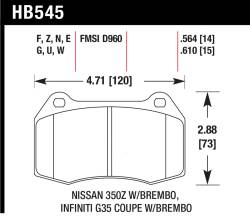 Hawk Performance - Hawk Performance HB545F.564 HPS High Performance Street Brake Pads - Image 1