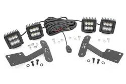 Rough Country 70835 A-Pillar 2" LED Ditch Light Kit-Spot for 14-21 Toyota Tundra
