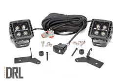 Rough Country 70052DRLA A-Pillar 2" LED Ditch Light Kit Spot for Jeep JL/JT