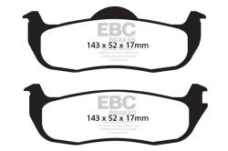 EBC Brakes - EBC Brakes ED91707 Extra Duty Rear Disc Brake Pads for Truck/SUV - Image 1