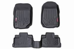 Rough Country Front/Rear Floor Liners Black for 07-13 Wrangler JK 4DR M-60712