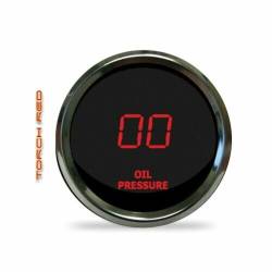 Intellitronix - Intellitronix MS9114R LED Oil Pressure Gauge 2-1/16"0 To 99 Psi Chrome Red - Image 1