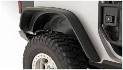 Bushwacker Flat Style Rear Fender Flares Black for Jeep JK 10052-07