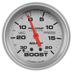 AutoMeter - AutoMeter 4401 Ultra-Lite Mech Vacuum/Boost Gauge 30" HG/20 PSI 2-5/8" - Image 1