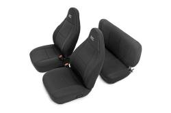 Rough Country 91001 Front/Rear Seat Covers Black for 03-06 Jeep Wrangler TJ