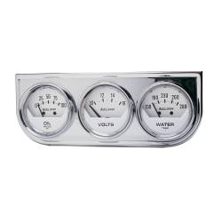 AutoMeter - AutoMeter 2325 Console Gauge Oil/Volt/Water Temp White 100 PSI/280F/16V 2-1/16" - Image 1