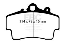 EBC Brakes - EBC Brakes DP31207C Redstuff Ceramic Low Dust Brake Pads for Boxster Cayman - Image 1