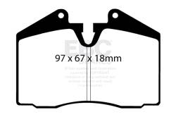 EBC Brakes - EBC Brakes DP3612C Redstuff Ceramic Low Dust Brake Pads - Image 1