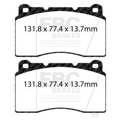 EBC Brakes - EBC Brakes DP52147NDX Bluestuff NDX Full Race Brake Pads for Genesis Coupe - Image 3