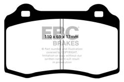 EBC Brakes - EBC Brakes DP31031C Redstuff Ceramic Low Dust Brake Pads for 92-02 Viper - Image 1