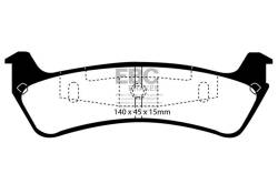 EBC Brakes - EBC Brakes DP41201R Yellowstuff Street & Track Brake Pads - Image 1