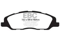EBC Brakes - EBC Brakes DP31868C Redstuff Ceramic Low Dust Brake Pads for 10-14 Mustang - Image 1