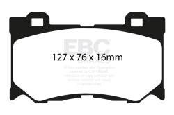 EBC Brakes - EBC Brakes DP41823R Yellowstuff Street & Track Brake Pads - Image 1