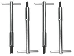 Trans-Dapt Performance - Trans-Dapt 4936 1/4" -20 x 5-3/8" Tall T-Bar Style Valve Cover Fasteners Chrome - Image 1