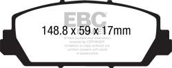 EBC Brakes - EBC Brakes DP21896 Greenstuff 2000 Series Sport Brake Pads for Civic RDX RLX - Image 1