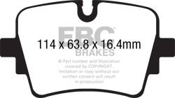 EBC Brakes - EBC Brakes DP32192C Redstuff Ceramic Low Dust Brake Pads for 14-18 F-Type - Image 1