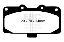 EBC Brakes - EBC Brakes DP21200 Greenstuff 2000 Series Sport Brake Pads for 300ZX Skyline - Image 2