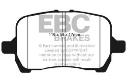 EBC Brakes - EBC Brakes DP41763R Yellowstuff Street & Track Brake Pads - Image 1
