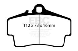 EBC Brakes - EBC Brakes DP31208C Redstuff Ceramic Low Dust Brake Pads for 911 Boxster Cayman - Image 1