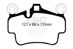 EBC Brakes - EBC Brakes DP32029C Redstuff Ceramic Low Dust Brake Pads for 911 Boxster Cayman - Image 1