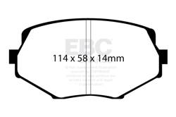 EBC Brakes - EBC Brakes DP21002 Greenstuff 2000 Series Sport Brake Pads for 94-05 Miata - Image 1