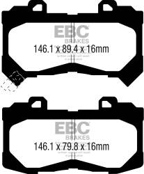 EBC Brakes - EBC Brakes DP43044R Yellowstuff Street & Track Brake Pads for Colorado/Canyon - Image 1