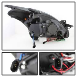 Spyder Auto - Spyder Auto 5076830 Black/Clear LED Halo Projector Headlights - Image 3