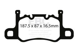 EBC Brakes - EBC Brakes DP42207R Yellowstuff Street & Track Brake Pads for 13-18 911 - Image 1